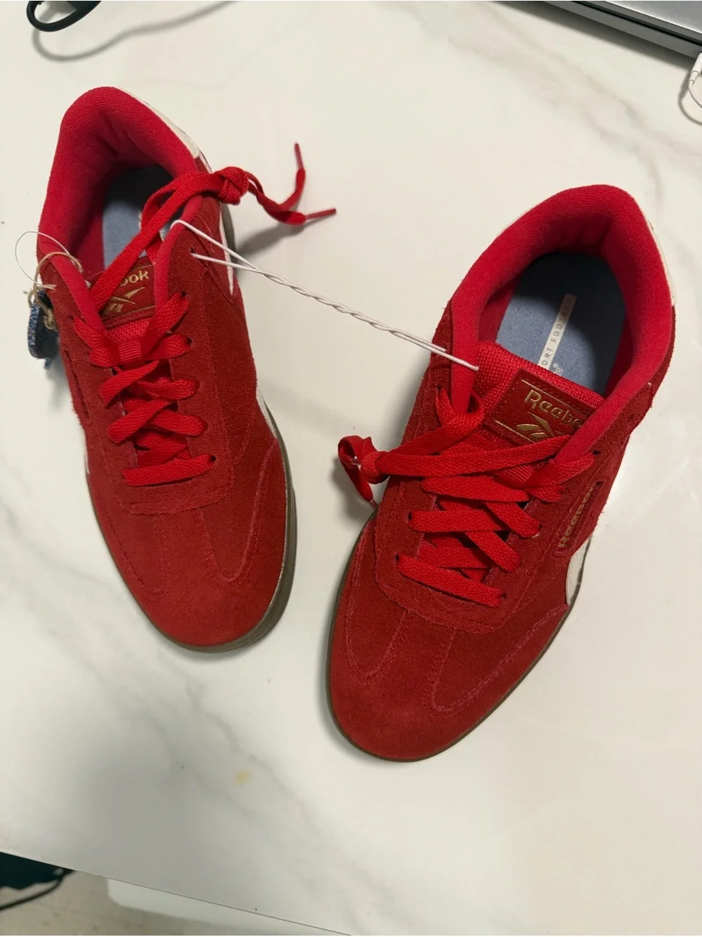 Reebok Red Suede Gum Sole Retro Sneakers Women’s 7.5 NWT